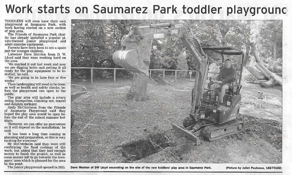 Work Starts On Saumarez Park Toddler Playground